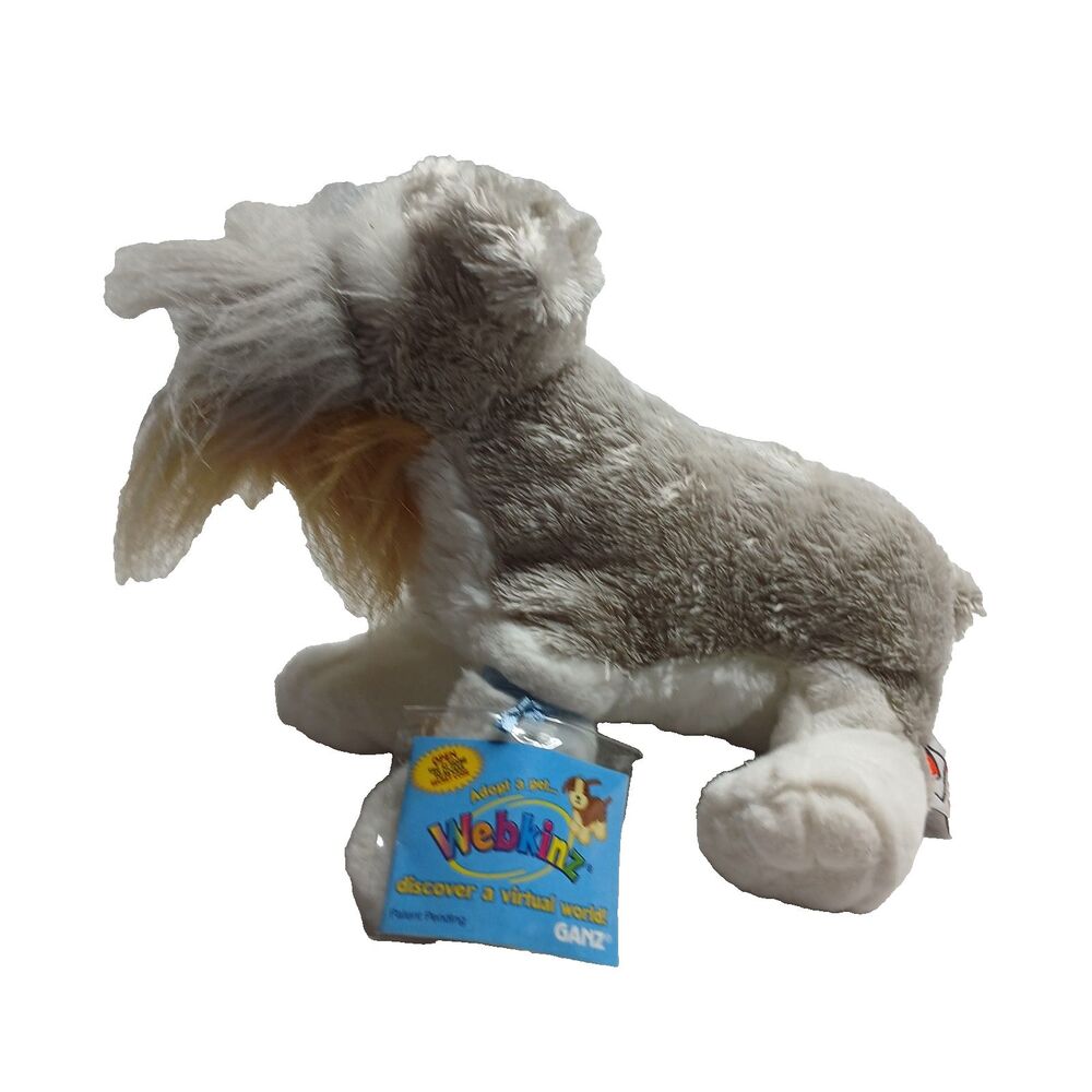 Webkins Schnauzer HM159 Dog Puppy Plush Unused Code Ganz Stuffed Animal